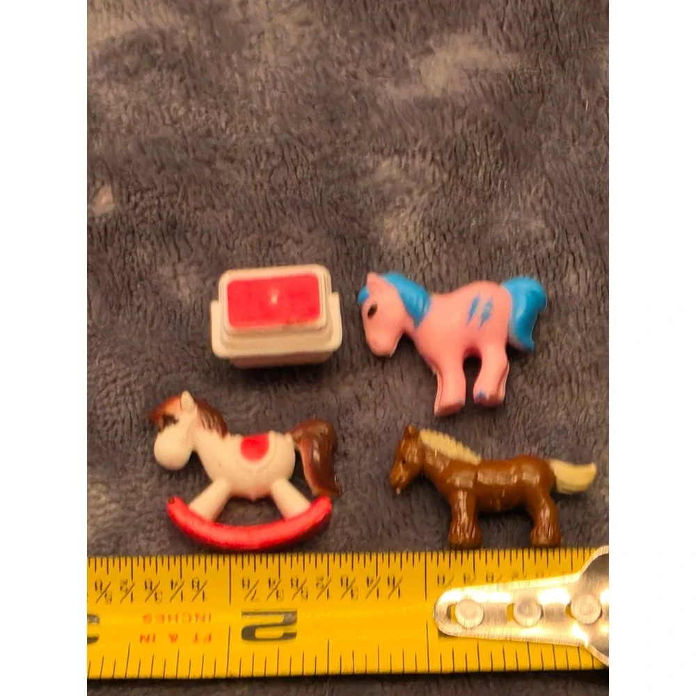 Vintage Miniature Horse Toy Lot  Rocking Horse Brown Horse cooler My Little Pony